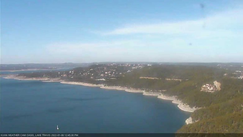Lake Travis webcam, January 6, 2022 12:45 PM CT