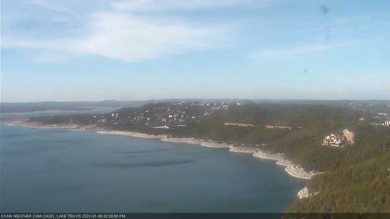 Lake Travis webcam, January 6, 2022 2:00 PM CT