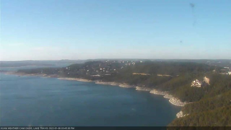 Lake Travis webcam, January 6, 2022 3:45 PM CT