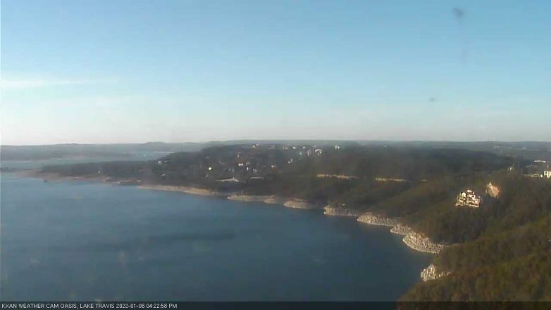 Lake Travis webcam, January 6, 2022 4:25 PM CT