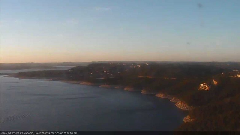 Lake Travis webcam, January 6, 2022 5:25 PM CT