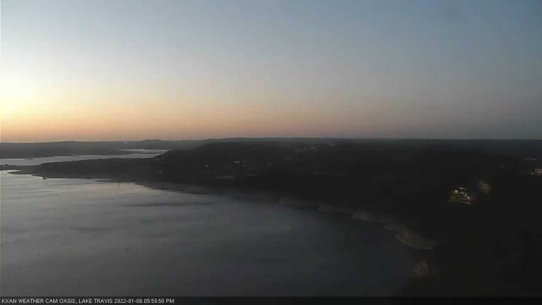 Lake Travis webcam, January 6, 2022 6:00 PM CT