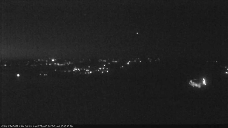 Lake Travis webcam, January 6, 2022 6:45 PM CT