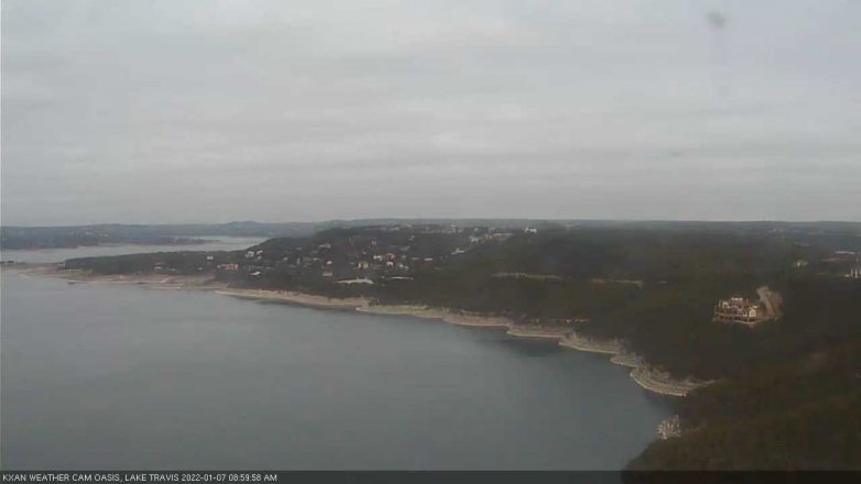 Lake Travis webcam, January 7, 2022 9:00 AM CT