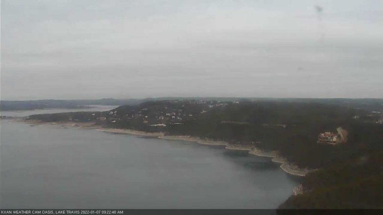 Lake Travis webcam, January 7, 2022 9:25 AM CT
