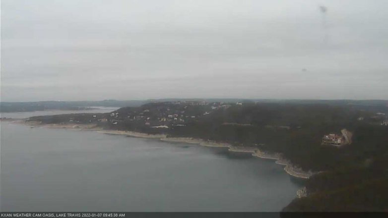 Lake Travis webcam, January 7, 2022 9:45 AM CT