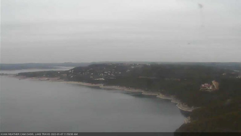 Lake Travis webcam, January 7, 2022 12:00 PM CT