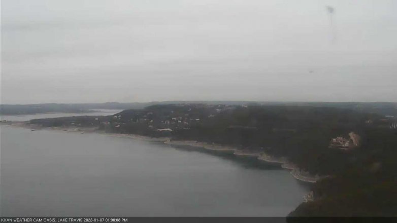 Lake Travis webcam, January 7, 2022 1:00 PM CT