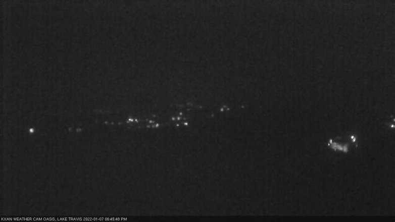 Lake Travis webcam, January 7, 2022 6:45 PM CT