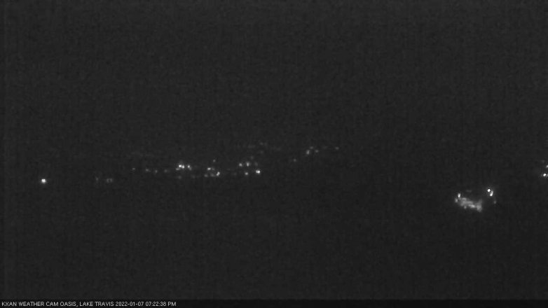 Lake Travis webcam, January 7, 2022 7:25 PM CT