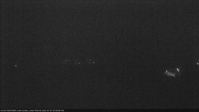 Lake Travis webcam, January 7, 2022 8:00 PM CT