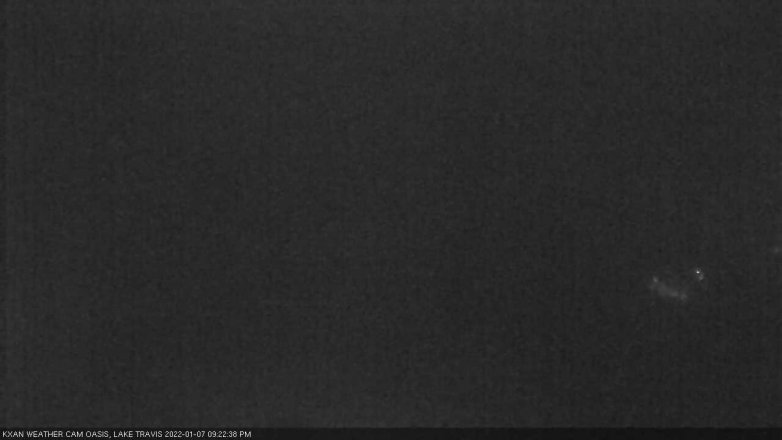 Lake Travis webcam, January 7, 2022 9:25 PM CT