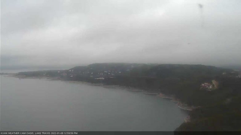 Lake Travis webcam, January 8, 2022 1:00 PM CT
