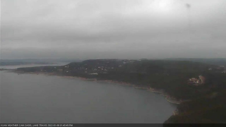 Lake Travis webcam, January 8, 2022 1:45 PM CT
