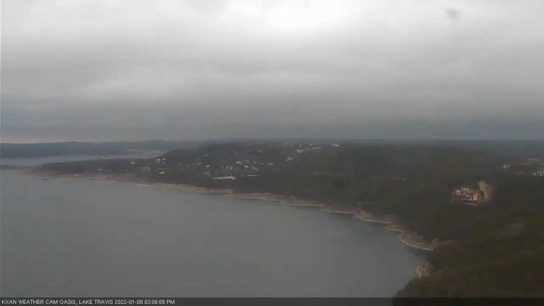 Lake Travis webcam, January 8, 2022 3:00 PM CT