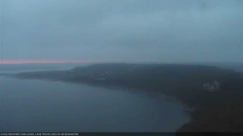 Lake Travis webcam, January 8, 2022 5:45 PM CT