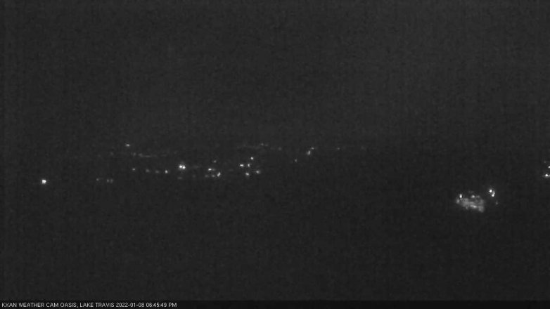 Lake Travis webcam, January 8, 2022 6:45 PM CT