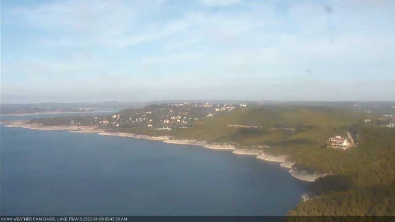 Lake Travis webcam, January 9, 2022 9:45 AM CT
