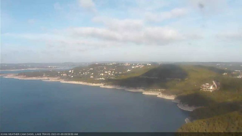Lake Travis webcam, January 9, 2022 10:00 AM CT