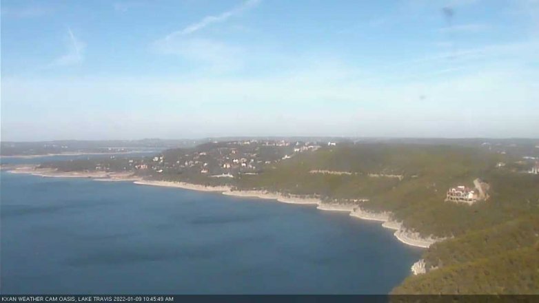 Lake Travis webcam, January 9, 2022 10:45 AM CT