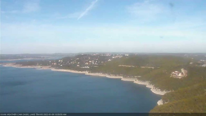 Lake Travis webcam, January 9, 2022 11:00 AM CT