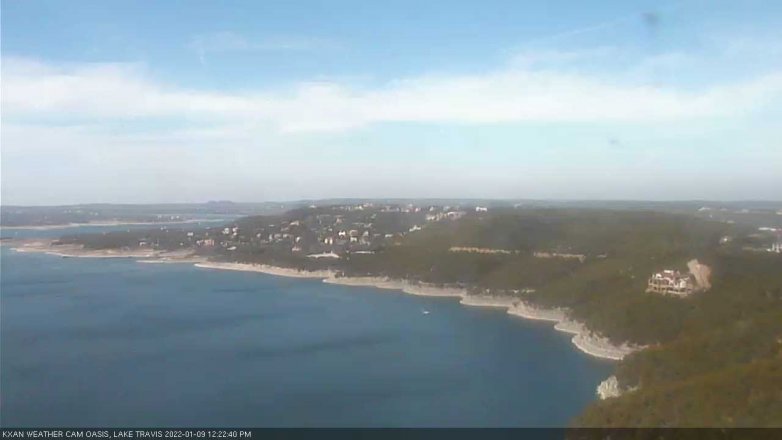 Lake Travis webcam, January 9, 2022 12:25 PM CT