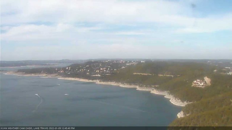 Lake Travis webcam, January 9, 2022 12:45 PM CT