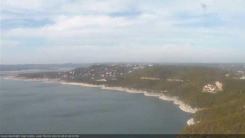 Lake Travis webcam, January 9, 2022 1:00 PM CT