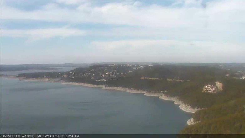 Lake Travis webcam, January 9, 2022 1:25 PM CT