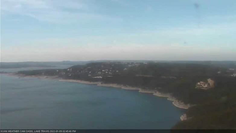 Lake Travis webcam, January 9, 2022 2:45 PM CT