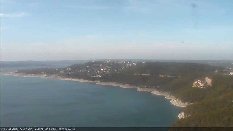 Lake Travis webcam, January 9, 2022 3:00 PM CT