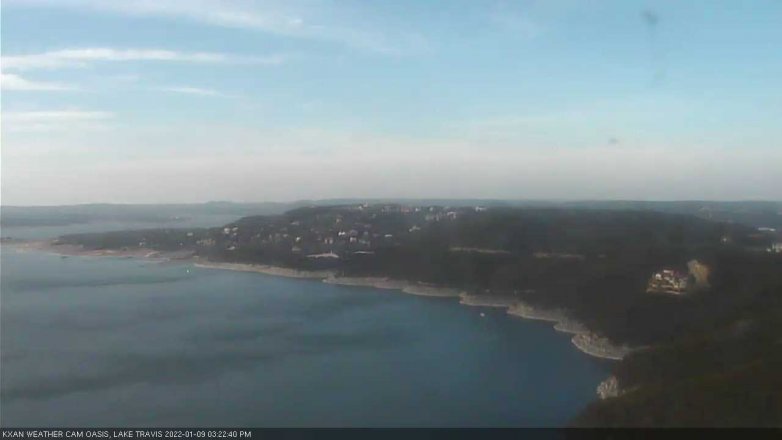 Lake Travis webcam, January 9, 2022 3:25 PM CT