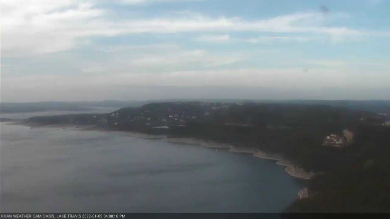 Lake Travis webcam, January 9, 2022 4:00 PM CT