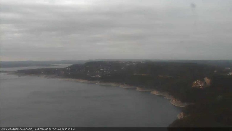 Lake Travis webcam, January 9, 2022 4:45 PM CT