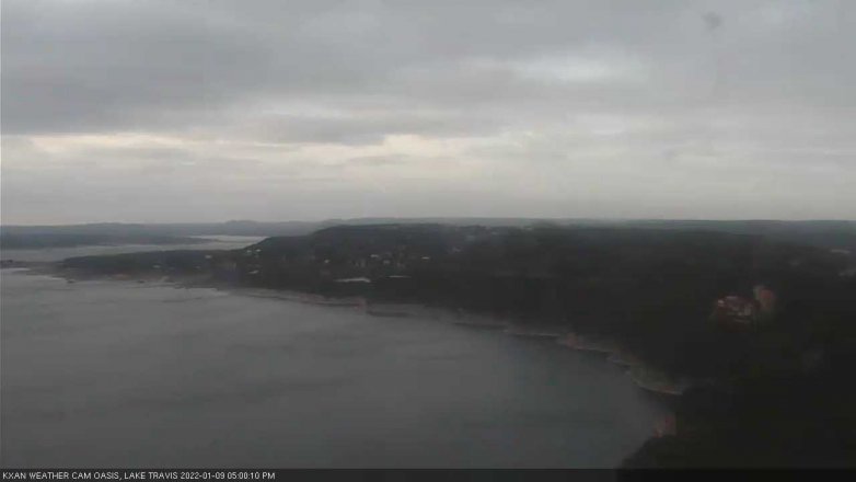 Lake Travis webcam, January 9, 2022 5:00 PM CT