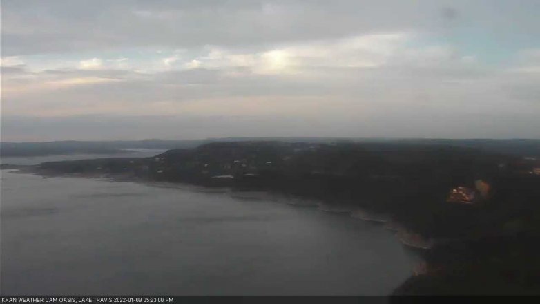 Lake Travis webcam, January 9, 2022 5:25 PM CT
