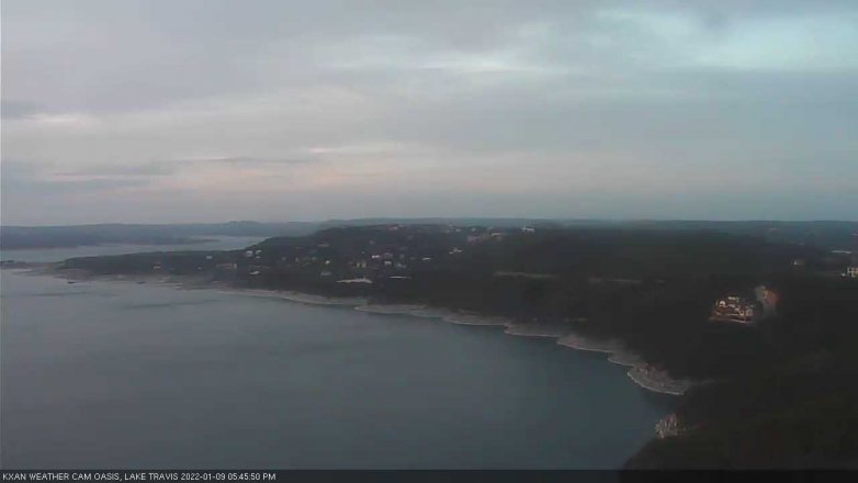 Lake Travis webcam, January 9, 2022 5:45 PM CT