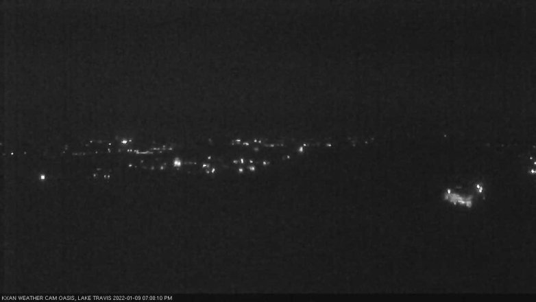 Lake Travis webcam, January 9, 2022 7:00 PM CT