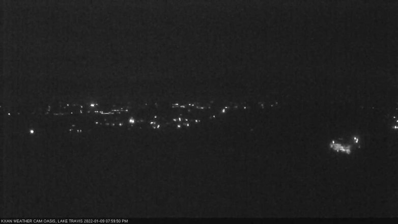 Lake Travis webcam, January 9, 2022 8:00 PM CT