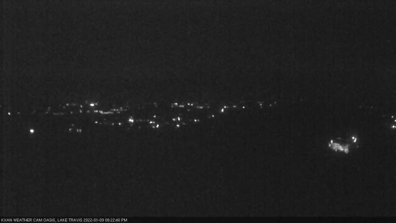 Lake Travis webcam, January 9, 2022 8:25 PM CT
