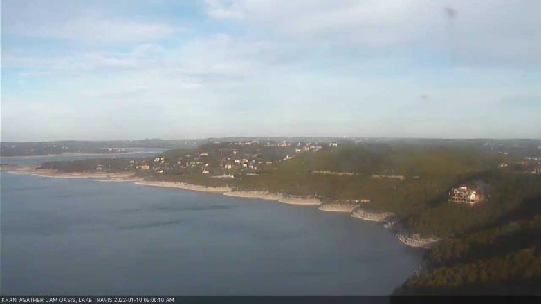 Lake Travis webcam, January 10, 2022 9:00 AM CT