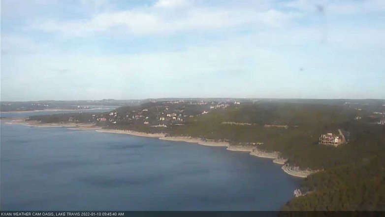 Lake Travis webcam, January 10, 2022 9:45 AM CT
