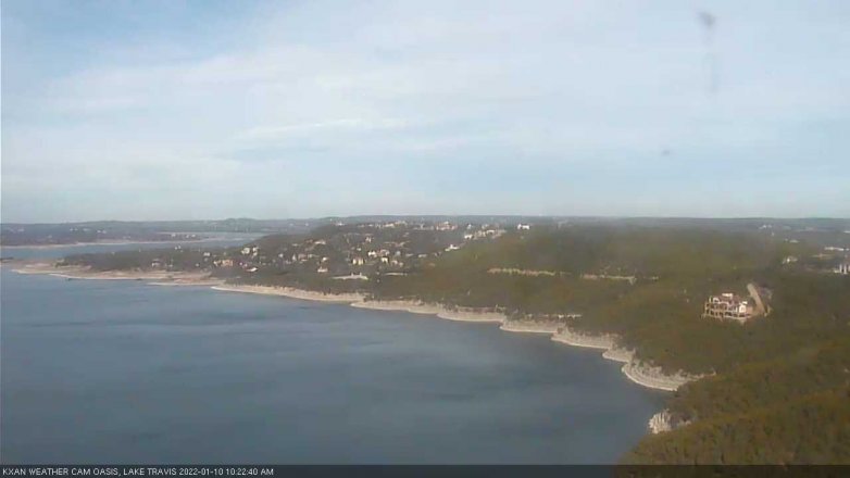 Lake Travis webcam, January 10, 2022 10:25 AM CT