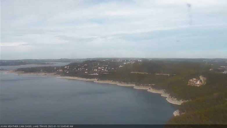 Lake Travis webcam, January 10, 2022 10:45 AM CT