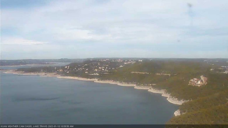 Lake Travis webcam, January 10, 2022 11:00 AM CT