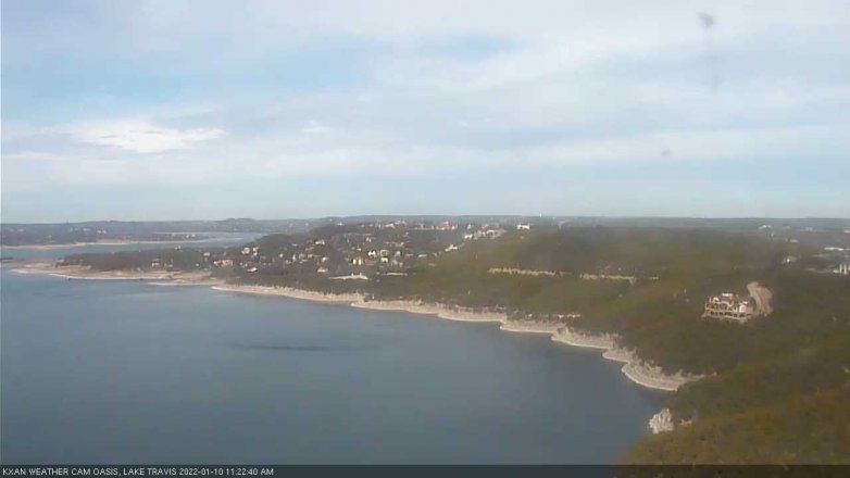 Lake Travis webcam, January 10, 2022 11:25 AM CT