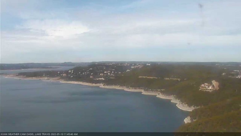 Lake Travis webcam, January 10, 2022 11:45 AM CT