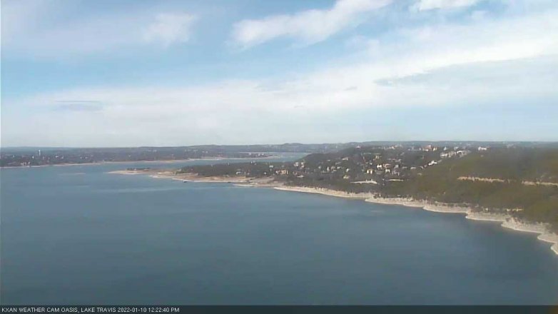 Lake Travis webcam, January 10, 2022 12:25 PM CT