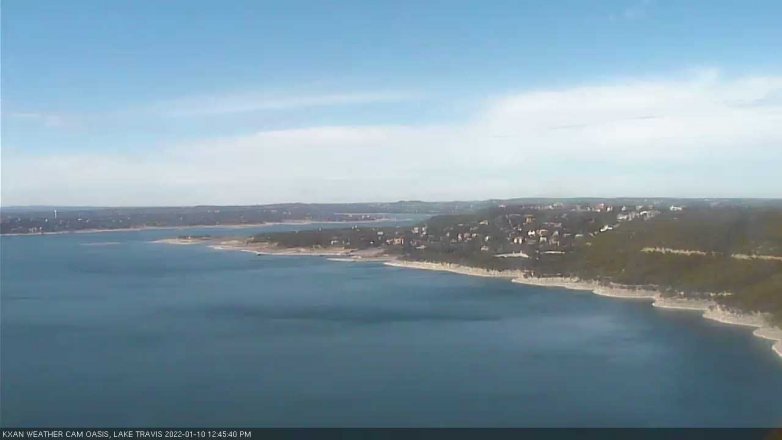 Lake Travis webcam, January 10, 2022 12:45 PM CT