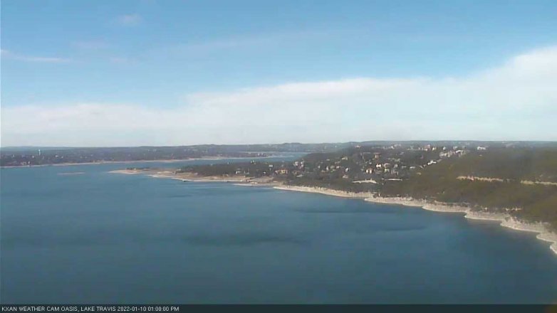 Lake Travis webcam, January 10, 2022 1:00 PM CT